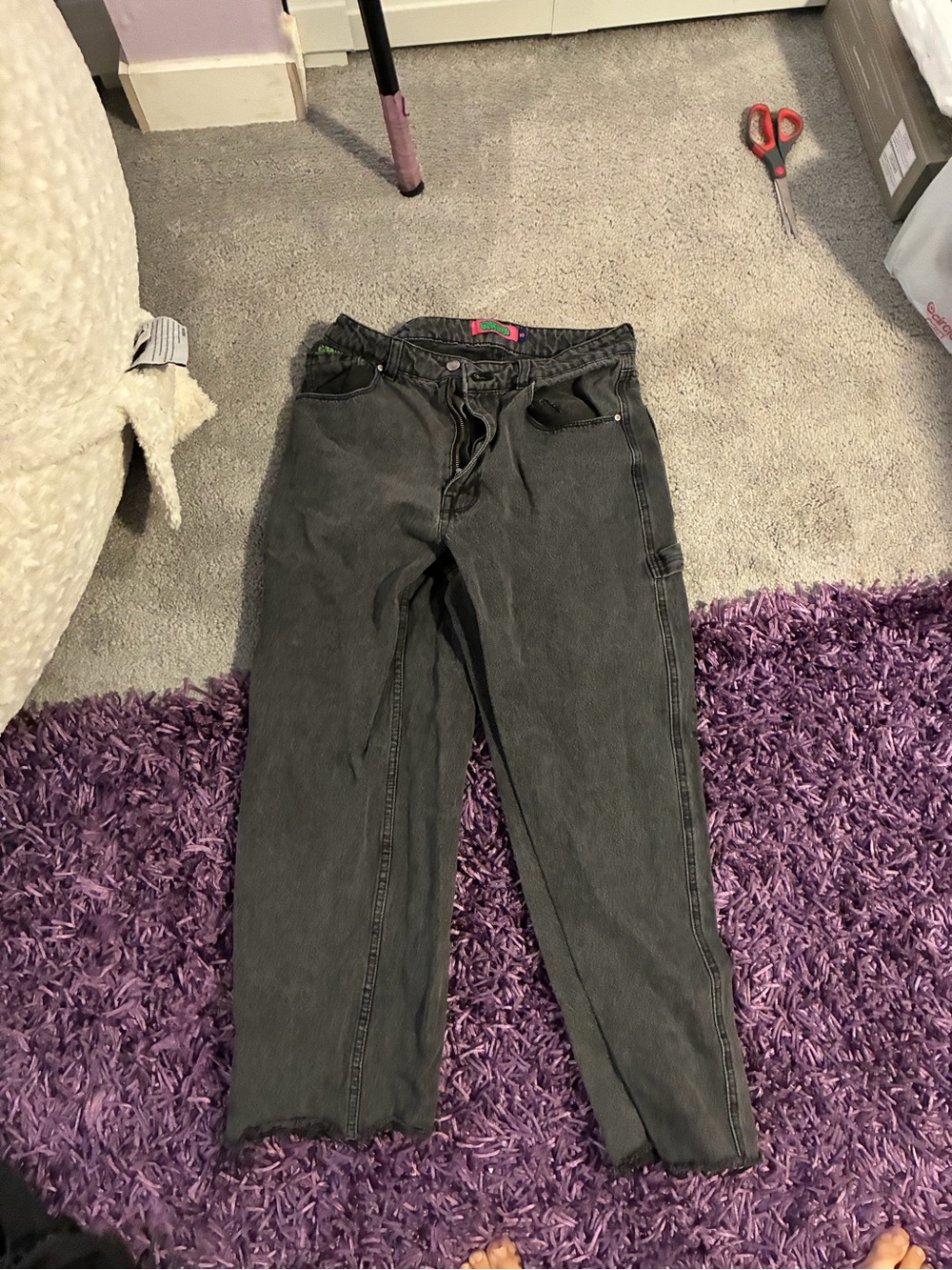 Empyre Black Washed Boyfriend Jeans